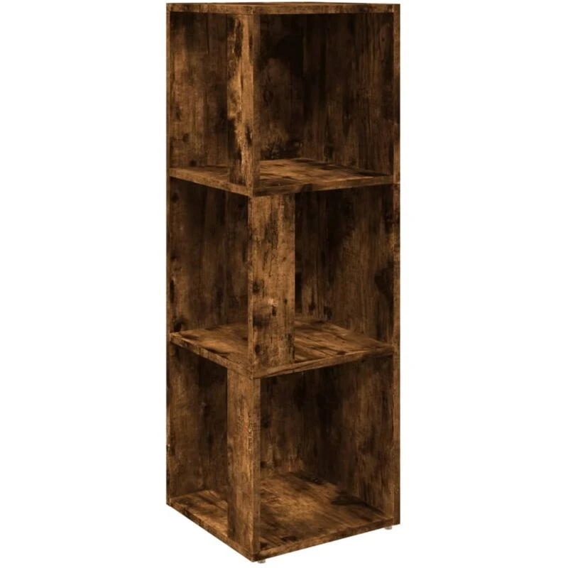 Image of Vidaxl Corner Cabinet Smoked Oak 33X33X100 Cm Engineered Wood, Brown 825828