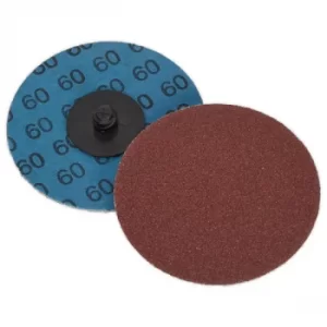 image of Sealey PTCQC7560 Quick Change Sanding Disc Ø75mm 60Grit Pack of 10