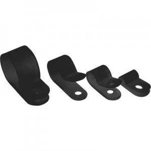 Image of Fastener Screw fixing halogen free heat stabilised Black HellermannTyton 211 60001 H2P HS BK