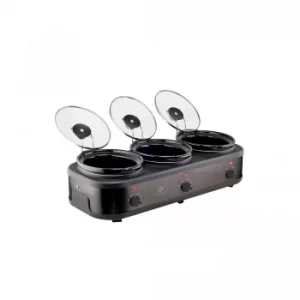 Image of Gourmet GTSC15CO 1.5L Triple Slow Cooker Pots