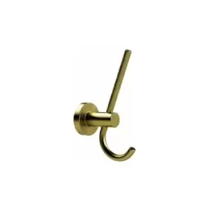 Image of Bond Double Robe Hook - Polished Untreated Brass - 8712MP1 - Miller