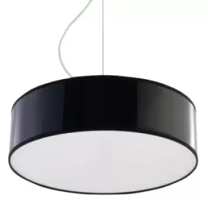 image of Arena 2 Light Round Ceiling Pendant Black, E27