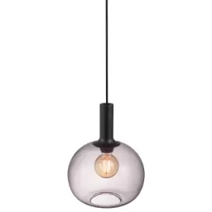 image of Alton 25cm Globe Pendant Ceiling Light Black, E27