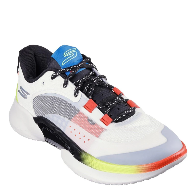 Image of Skechers Resagrip Basketball Trainers Mens Black/White male 9.5 (44)