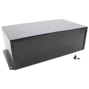 image of Hammond 1411FBXBK Utility Metal Flanged Case 305x178x102mm Alumini...