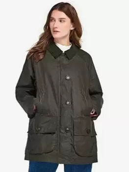 Image of Barbour Salt Wax Jacket - Pink, Size 10, Women