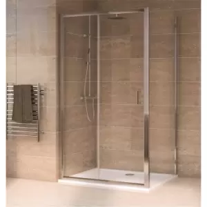 image of Aqualux Sliding Door 1700 x 700mm Shower Enclosure and Tray Package