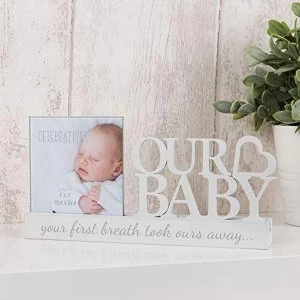 image of 4" x 4" - Celebrations Cut Out Photo Frame - Our Baby