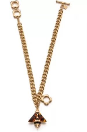 image of Ladies Orla Kiely Gold Plated Bee Necklace N4059