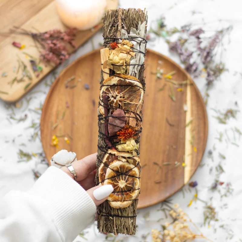 Image of Something Different 9" Ritual Wand Smudge Stick with Rosemary, Palo S - Multi Multi One Size