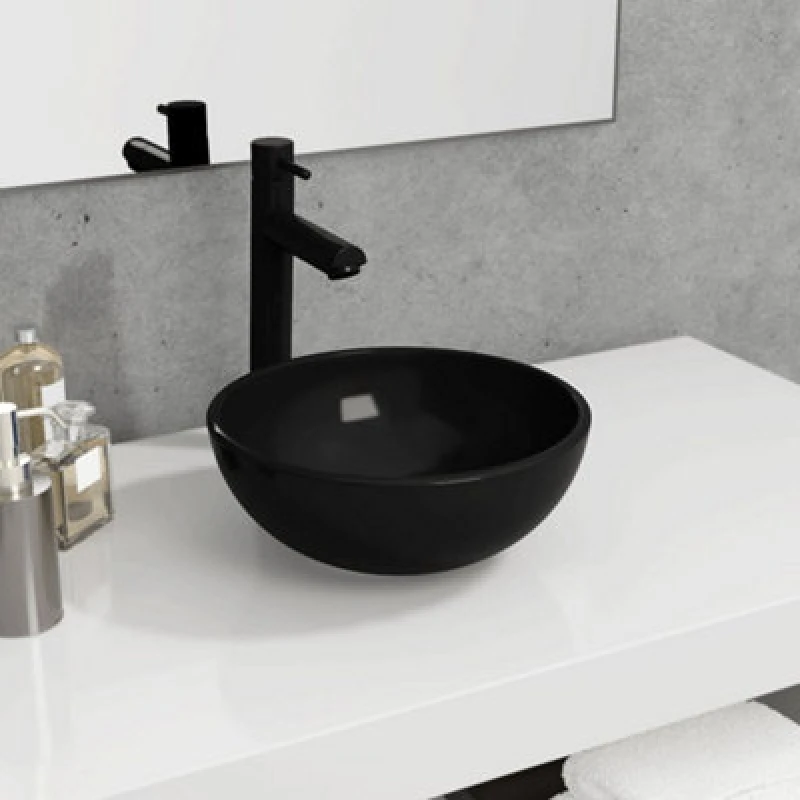 Image of vidaXL Basin Glass 50x37x14cm White 345255