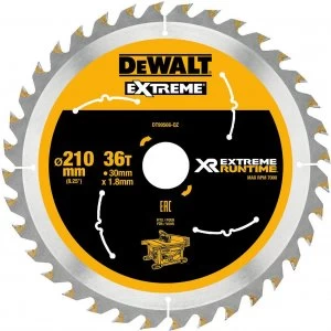 Image of DEWALT Extreme Runtime Circular Saw Blade 210mm 36T 30mm