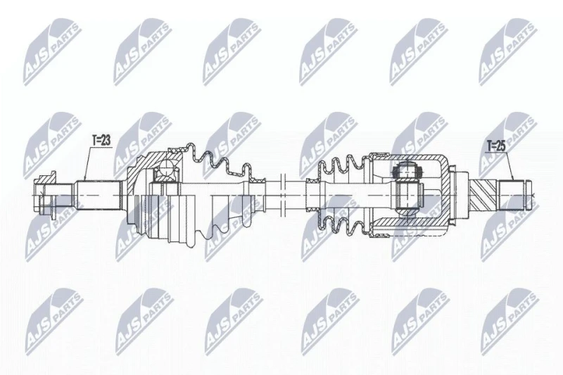 Image of NTY NPW-NS-110 Drive shaft Front Axle Right Drive Shaft (13)