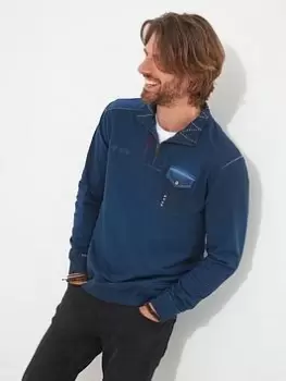 Image of Joe Browns Joe Browns Carefree Customised Funnel Neck Jumper - Navy Size M Men
