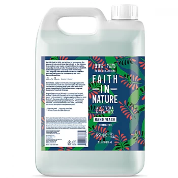 image of Faith in Nature Aloe Vera & Tea Tree Hand Wash - 5L