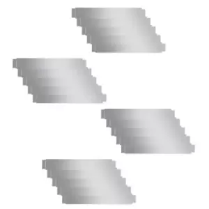 Image of Vidaxl Set Of 20 Flexible Lawn Fence Galvanised Steel 100 X 14 cm