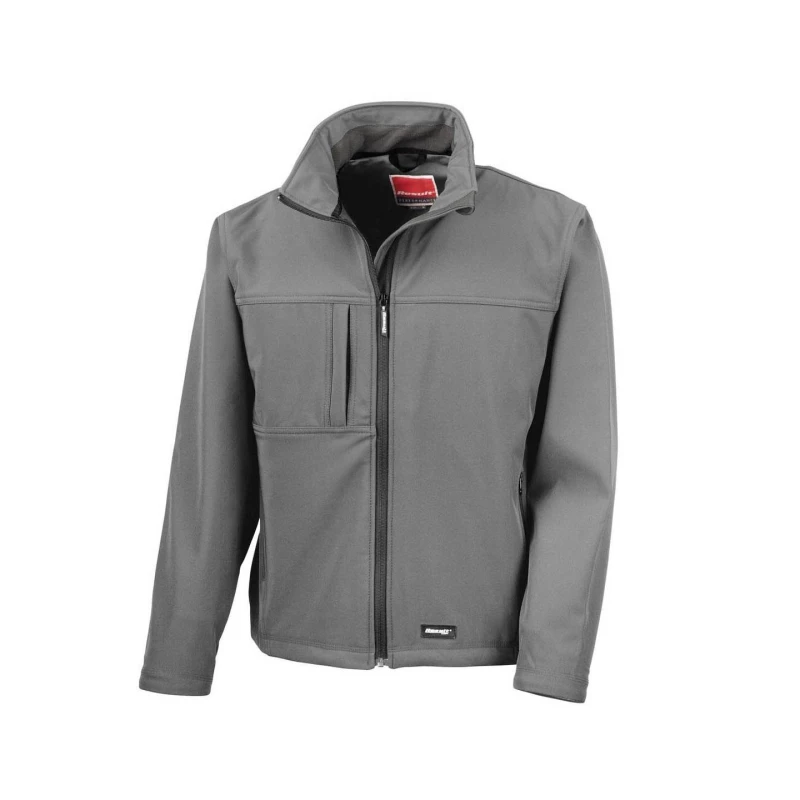 Image of Result Result Men Classic Softshell Breathable Jacket in Grey Size: Small Grey S Male 5055747552010