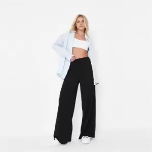 image of Missguided Petite Elastic Waist Trousers - Black