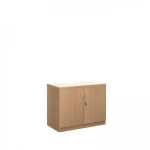 image of Systems double door cupboard 800mm high - beech