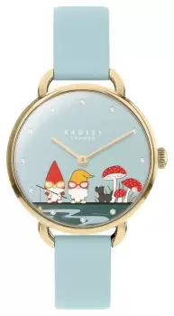 Radley RY21650 Blue Gnome Design Dial / Blue Leather Strap Watch