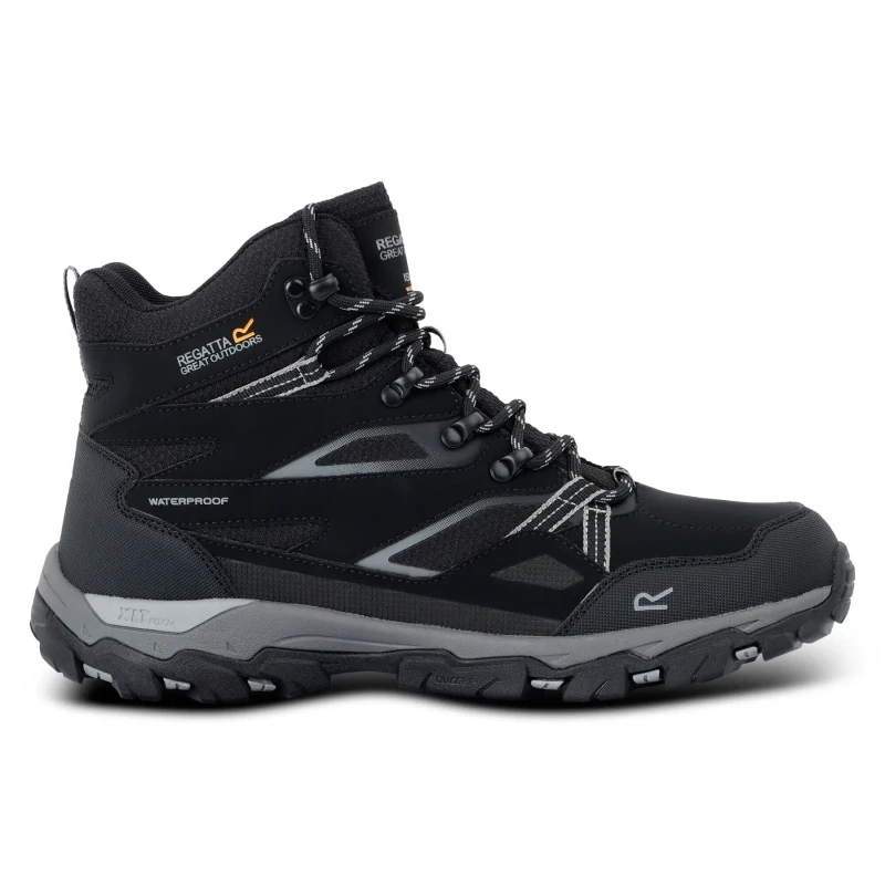 Image of Regatta Regatta Men Holcombe 3 Walking Boots in Jet Black Size: 10 Jet Black 10 Male 5063516024651
