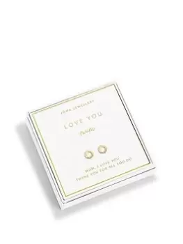 Image of Joma Jewellery Beautifully Boxed Earrings , Love You Mum , Gold , Earring Box