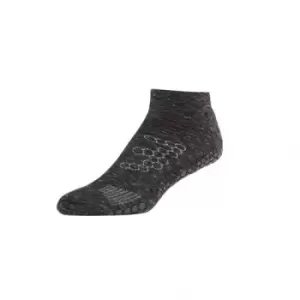 image of Base 33 Mens Honeycomb Gripped Ankle Socks (M) (Charcoal)