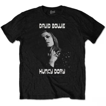 image of David Bowie - Hunky Dory 1 Unisex Large T-Shirt - Black