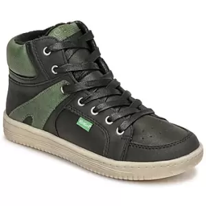 Image of Kickers LOWELL boys's Children's Shoes (High-top Trainers) in Black. Sizes available:10 kid,11 kid,11.5 kid,12 kid,13 kid,1 kid,1.5 kid