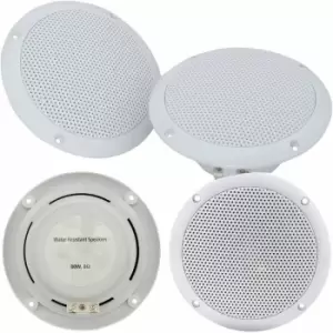 image of 4x Moisture Resistant Ceiling Speakers 80W 8Ohm 5" Kitchen Bathroom 2 Way Loud