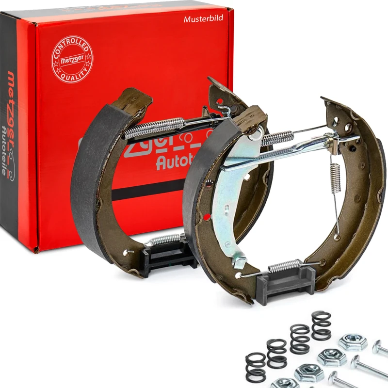 Image of METZGER MG 632V Brake Set, drum brakes Rear Axle, with accessories Brake Set,drum brakes (3859)