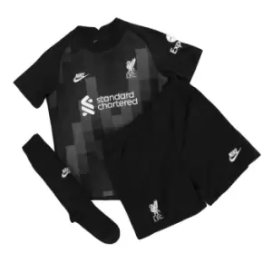 image of Liverpool 2021-2022 Home Goalkeeper Mini Kit (Black)