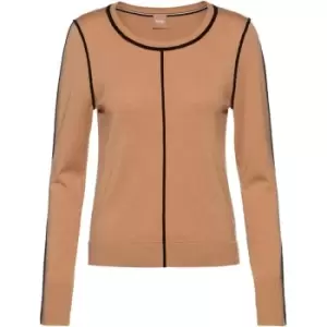 Image of Boss Boss Fomilia Long Sleeve Top Womens - Beige