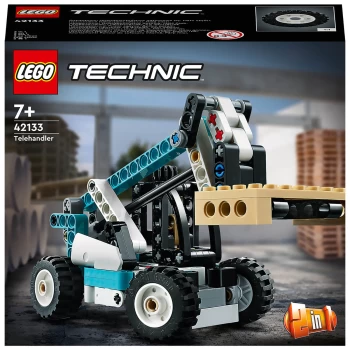 image of LEGO Technic: 2in1 Telehandler Forklift & Tow Truck Toy (42133)