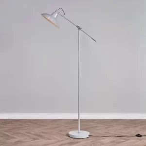 Image of Civic Grey and Chrome Adjustable Floor Lamp