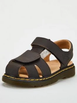 Image of Dr Martens Childrens Moby Il Sandal - Brown, Size 5 Older