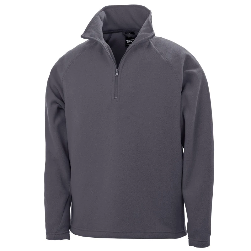 Image of Result Result Men Core Micron Anti-Pill Fleece Top in Charcoal Size: X-Small Charcoal XS Male 5059000284687
