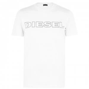 image of Diesel Tee - Wht/Blk E0010