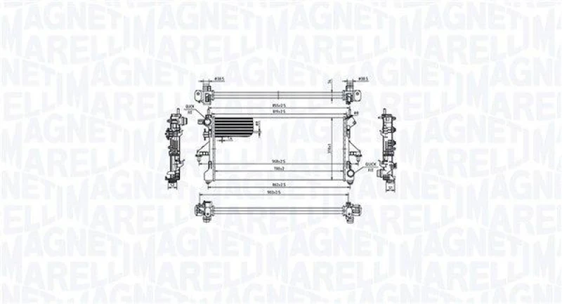 Image of MAGNETI MARELLI Engine radiator MAGNETI MARELLI 350213214900