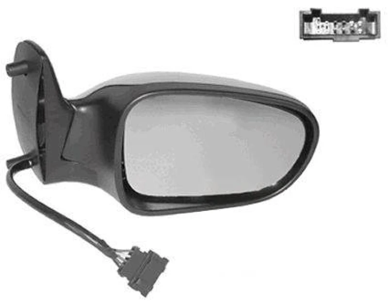 Image of VAN WEZEL 1868818 Wing mirror * HAGUS * Right, Heatable, primed Outside Mirror (50)