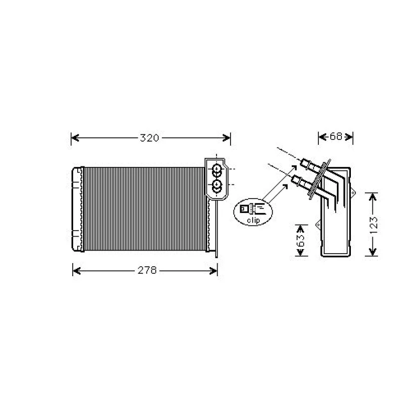 Image of Heater matrix DIEDERICHS DCM1201