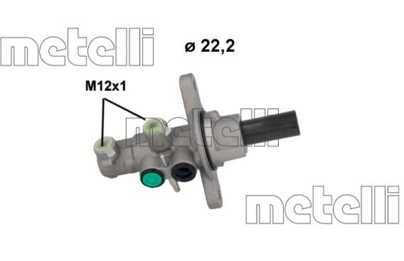 Image of METELLI Brake master cylinder METELLI 05-1201