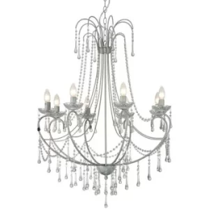 image of Linea Verdace Romance 8 Light Multi Arm Chandeliers Gray