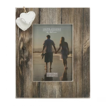 Image of 5" x 7" - HESTIA Distressed Wood Photo Frame