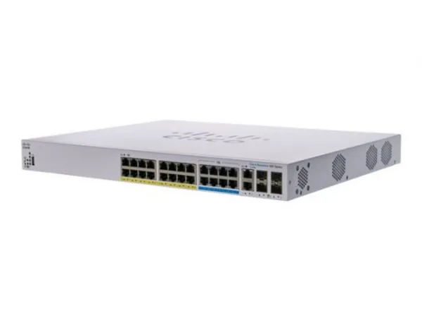 Image of Cisco Business 350 Series CBS350-24NGP-4X - Switch - L3 - Managed - 16 x 10/100/1000 (PoE+) + 8 x 100/1000/2.5G/5G (PoE+ CBS350-24NGP-4X-UK