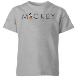 image of Disney Kick Letter Kids T-Shirt - Grey - 11-12 Years