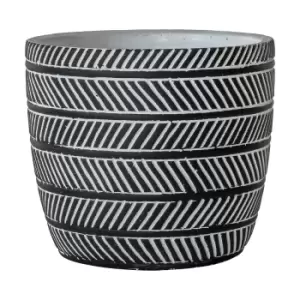 image of 17cm Black and White Print Pot