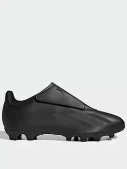 Image of Adidas Junior X Speedportal.4 Astro Turf Velcro Football Boot, Black, Size 10