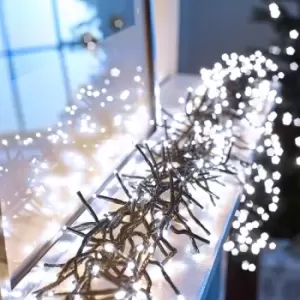 Image of 2000 LED Cluster Christmas Lights - 29m Indoor & Outdoor Multi Function Timer Megabrights - Cool White - The Winter Workshop