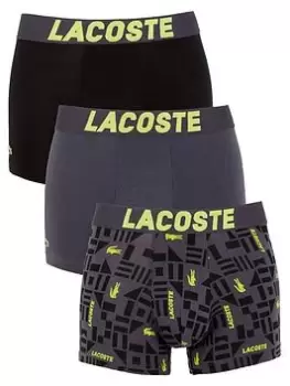 image of Lacoste Trunks (3 Pack) - Grey, Size 2XL, Men